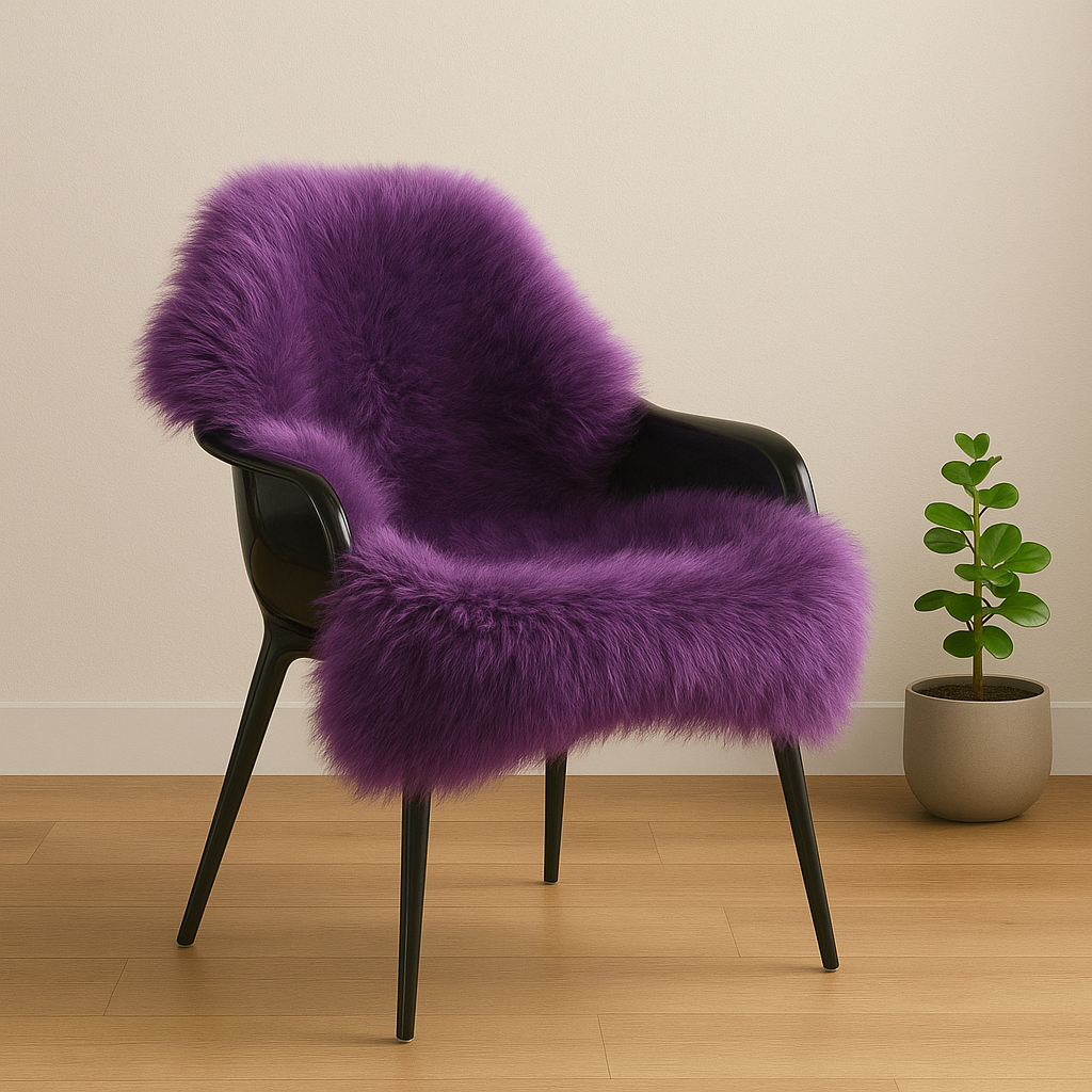 Genuine New Zealand Lambskin Wool, Real Sheep Skin Throw for Bedroom, Living Room, Sofa, or Chair (Single Pelt, 2x3 ft)